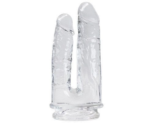 Заказать Прозрачный анально-вагинальный фаллоимитатор на присоске Imperium Jelly Dildo - 18 см.