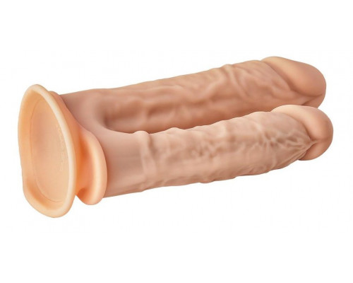 Заказать Телесный анально-вагинальный фаллоимитатор Double Penetrator - 19,5 см.