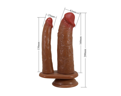 Анально-вагинальный фаллоимитатор Goran - 20 см.