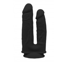 Черный анально-вагинальный фаллоимитатор Double Penetrator - 19,5 см.