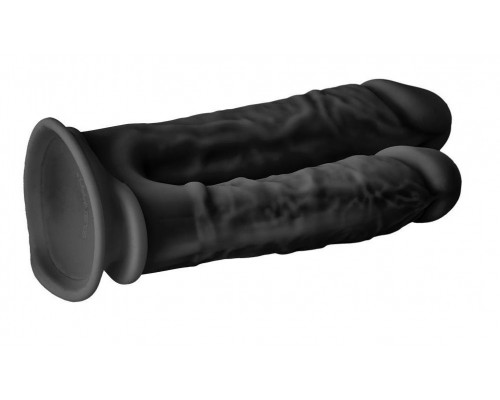 Заказать Черный анально-вагинальный фаллоимитатор Double Penetrator - 19,5 см.