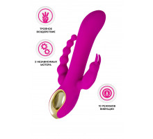 Лиловый тройной вибратор Trinny - 21,5 см.