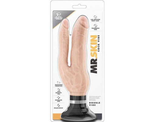 Заказать Телесный анально-вагинальный вибратор Cock Vibes - Double Vibe - 17,8 см.