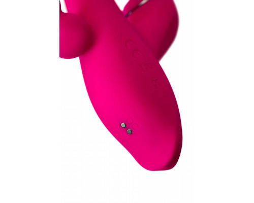 Ярко-розовый вибростимулятор 3-в-1 Tripling - 21 см.