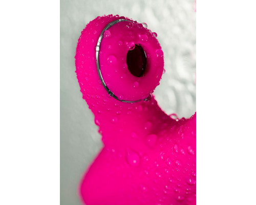 Ярко-розовый вибростимулятор 3-в-1 Tripling - 21 см.