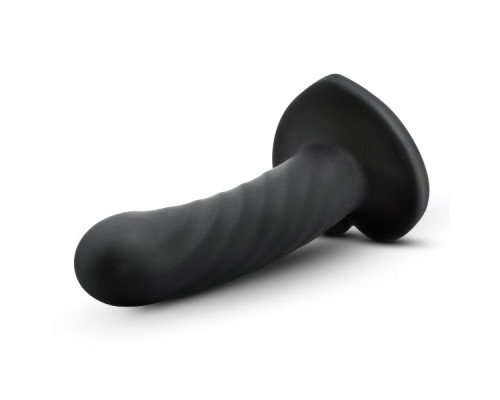 Заказать Черный анальный фаллоимитатор Twist Medium - 14 см.