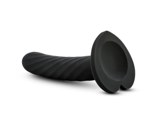 Заказать Черный анальный фаллоимитатор Twist Medium - 14 см.