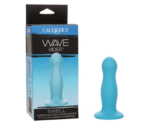 Заказать Голубой фаллоимитатор из жидкого силикона Swell - 12,7 см.