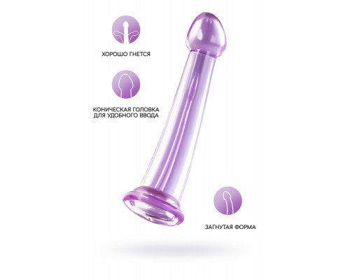 Заказать Фиолетовый фаллоимитатор Jelly Dildo M - 18 см.