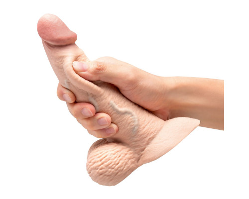 Заказать Телесный анальный фаллоимитатор Slipskin 6.5’’ Curved - 16,7 см.