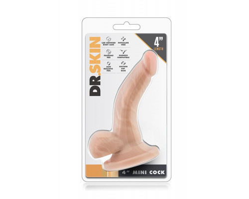 Заказать Телесный анальный фаллоимитатор 4 Inch Mini Cock - 12 см.
