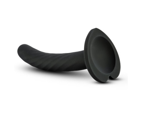 Заказать Черный анальный фаллоимитатор на присоске Twist Small - 11,4 см.