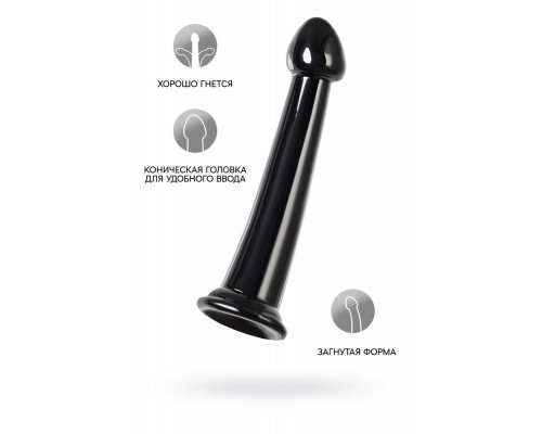 Заказать Черный фаллоимитатор Jelly Dildo M - 18 см.