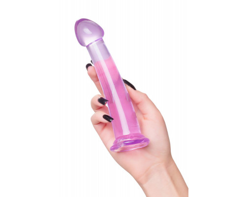 Заказать Фиолетовый фаллоимитатор Jelly Dildo M - 18 см.