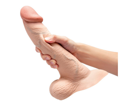 Заказать Телесный анальный фаллоимитатор Slipskin 10’’ Curved - 25 см.
