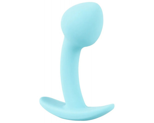 Заказать Голубая анальная втулка Mini Butt Plug - 7,1 см.