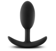 Черная анальная пробка Silicone Vibra Slim Plug Medium - 10,2 см.