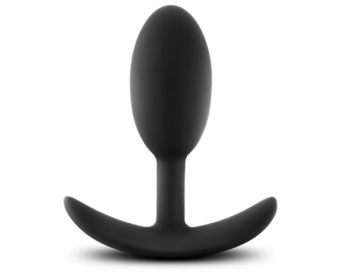 Заказать Черная анальная пробка Silicone Vibra Slim Plug Medium - 10,2 см.