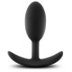 Заказать Черная анальная пробка Silicone Vibra Slim Plug Medium - 10,2 см.