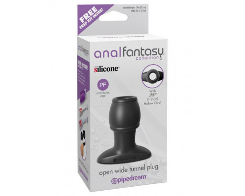 Заказать Открытая анальная пробка Anal Fantasy Collection Open Wide Tunnel Plug - 7,2 см.
