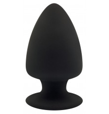 Черная анальная втулка Premium Silicone Plug S - 9 см.