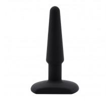 Черная анальная втулка Silicone Butt Plug 4  - 11 см.