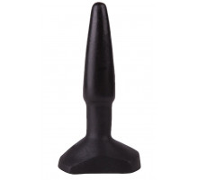 Чёрный анальный плаг на широком основании - 11,5 см.