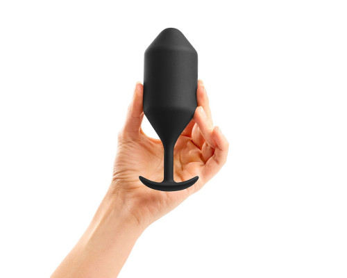 Заказать Чёрная пробка для ношения B-vibe Snug Plug 5 - 14 см.
