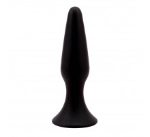 Черная анальная пробка L Silicone Plug - 12,8 см.