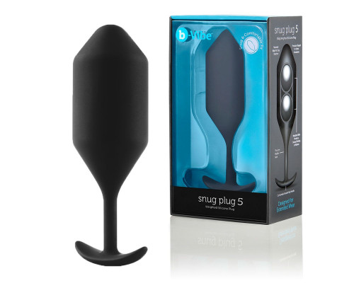 Заказать Чёрная пробка для ношения B-vibe Snug Plug 5 - 14 см.