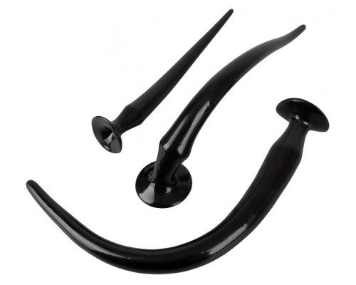Заказать Набор из 3 длинных анальных пробок Super Long Flexible Butt Plug Set