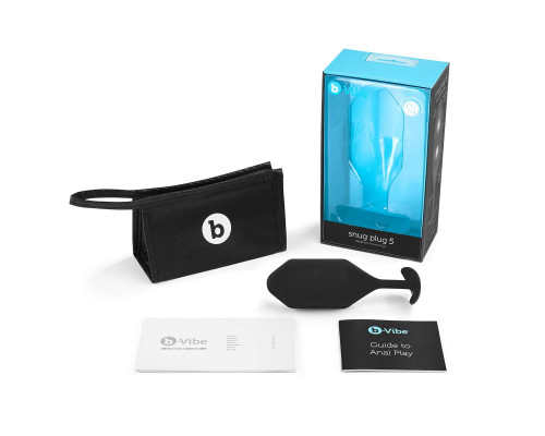 Заказать Чёрная пробка для ношения B-vibe Snug Plug 5 - 14 см.