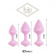 Заказать Набор из 3 нежно-розовых анальных пробок Bibi Butt Plug Set