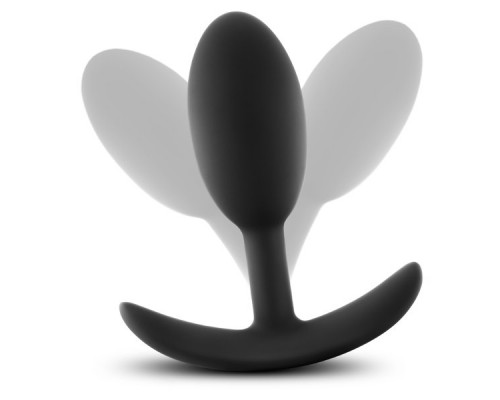 Заказать Черная анальная пробка Silicone Vibra Slim Plug Medium - 10,2 см.