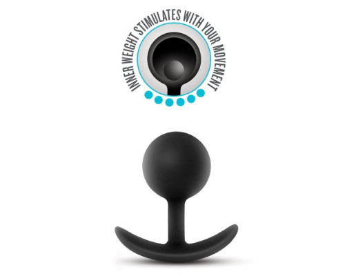 Заказать Черная анальная пробка Silicone Vibra Plug - 8,9 см.