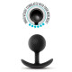 Заказать Черная анальная пробка Silicone Vibra Plug - 8,9 см.