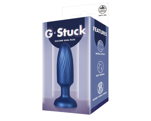 Синяя анальная пробка G Stuck - 10 см.