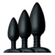 Заказать Набор из 3 черных анальных втулок NEXUS BUTT PLUG TRIO SET