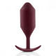 Заказать Бордовая пробка для ношения B-vibe Snug Plug 5 - 14 см.