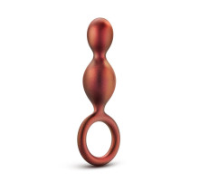 Коричневый анальный стимулятор Duo Loop Copper Anal Plug - 13,3 см.