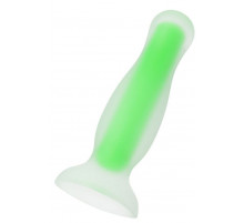Зеленая, светящаяся в темноте анальная втулка Victor Glow - 10 см.