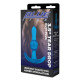 Заказать Голубой анальный стимулятор Tear Drop Butt Plug - 8,9 см.
