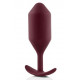 Заказать Бордовая пробка для ношения B-vibe Snug Plug 5 - 14 см.