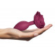 Заказать Сливовая анальная пробка с ограничителем-розой Open Rose Size M Butt Plug