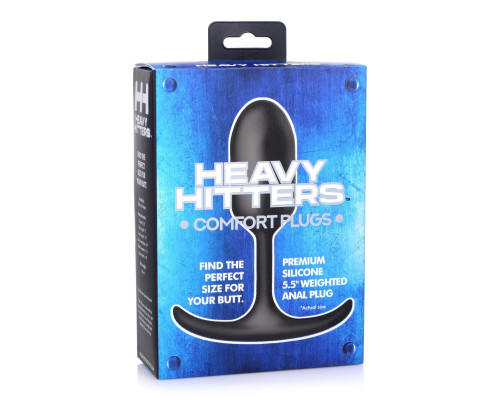 Черная анальная пробка с утяжелением Premium Silicone Weighted Anal Plug Medium - 14 см. Черная анальная пробка с утяжелением Premium Silicone Weighted Anal Plug Medium - 14 см.