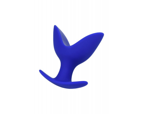 Синяя силиконовая расширяющая анальная втулка Bloom - 9,5 см.