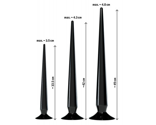 Заказать Набор из 3 длинных анальных пробок Super Long Flexible Butt Plug Set