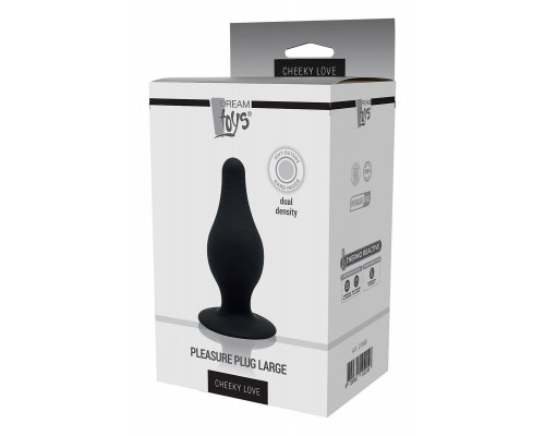 Заказать Черный анальный стимулятор DUAL DENSITY PLEASURE PLUG L - 10,2 см.
