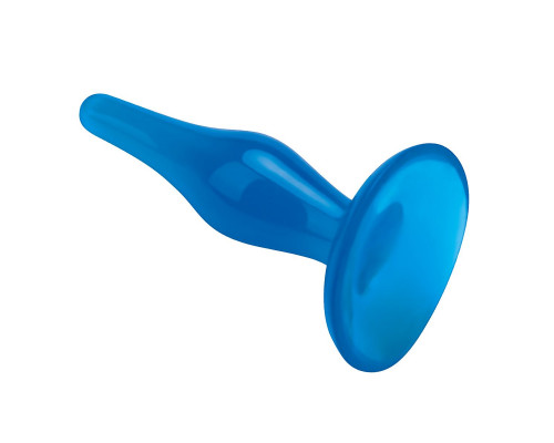 Заказать Голубой анальный плаг Easy Insertion Plug - 12 см.