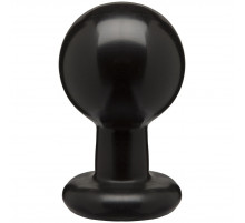 Круглая черная анальная пробка Classic Round Butt Plugs Large - 12,1 см.
